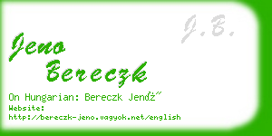 jeno bereczk business card